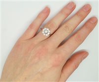 Anello Lorenza Gioielli Donna Centrale Con Contorno in Oro Diamante 0.82 Ct 803248-14 - 803248-14